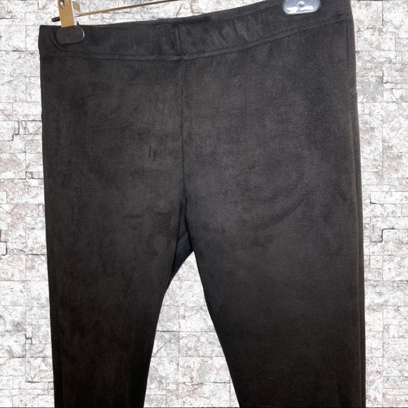 DAVID LERNER Elliott Micro Suede Soft Black Leggings, Size Small - Picture 4 of 12